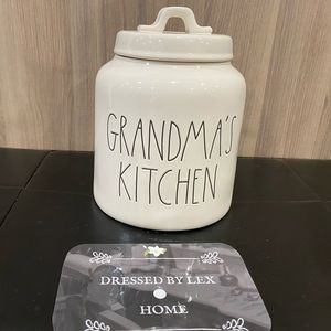 VHTF NWT Rae Dunn GRANDMA'S KITCHEN Canister w Lid